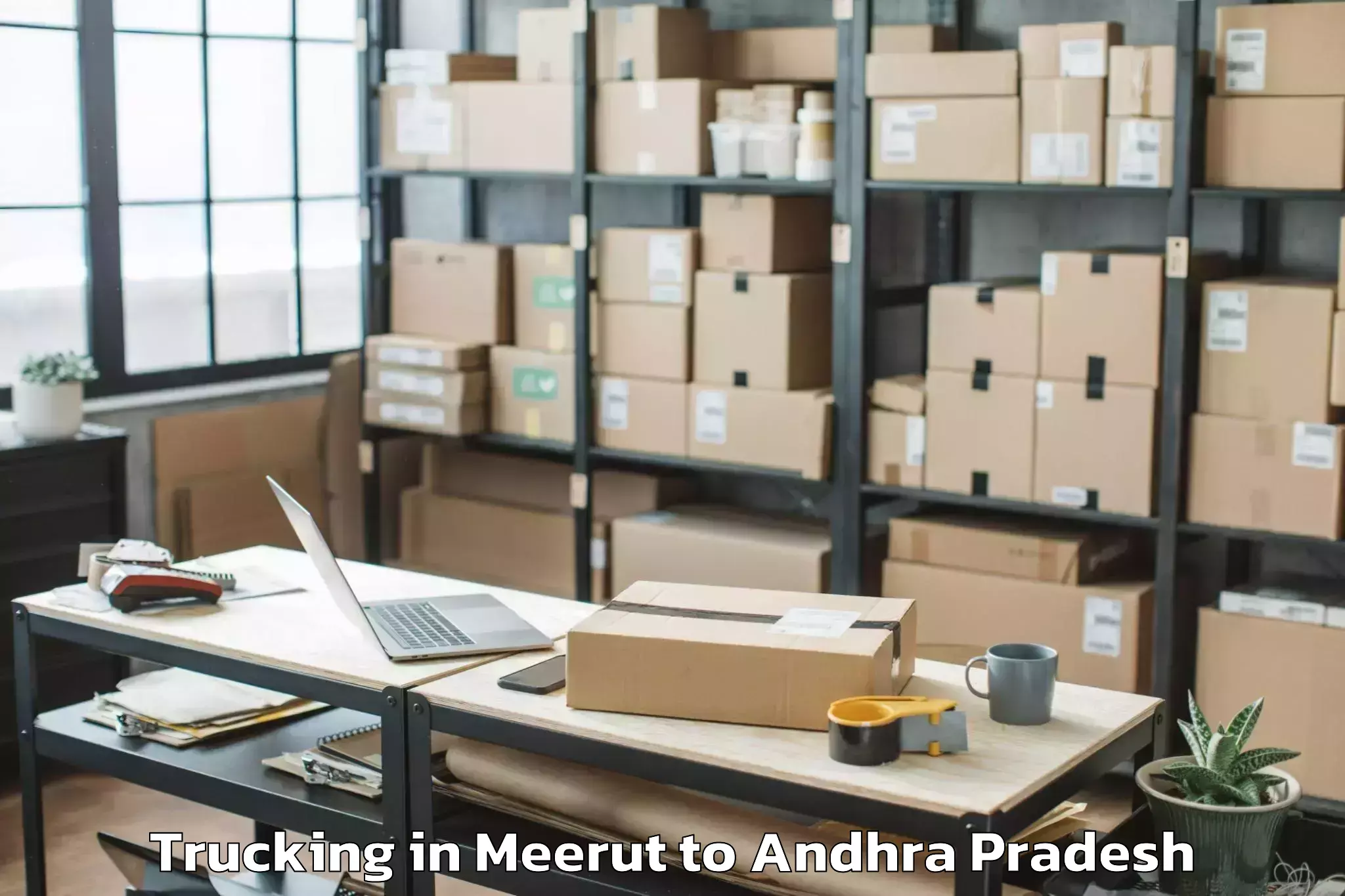 Easy Meerut to Medikonduru Trucking Booking